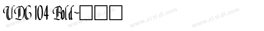 UDC 104 Bold字体转换